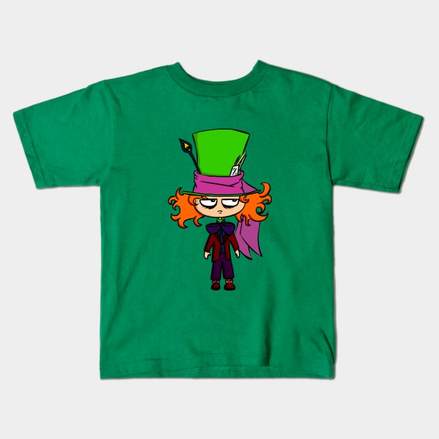 The Mad Hatter Kids T-Shirt by Namarqueza